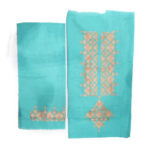 [PK0919-GN-GEN-005161] Phulkari embroidered un-stitched suite