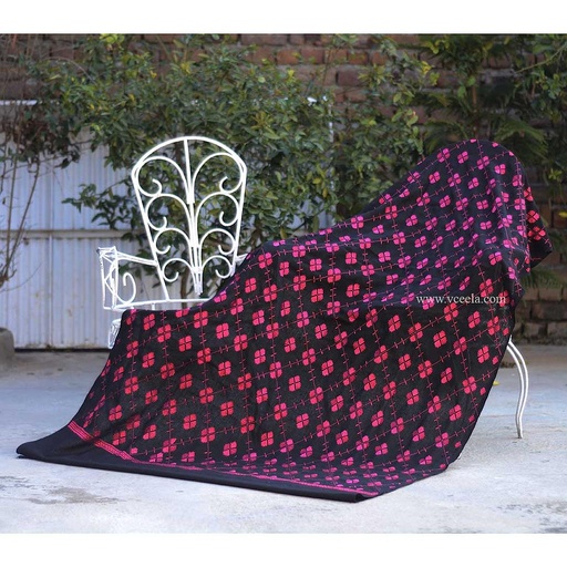 [PK1025-GN-GEN-005454] Hand Emriodered Phulkari Shawl