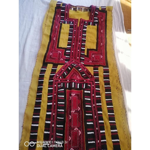 [PK1243-CL-GEN-005760] Balochi Orange Shirt