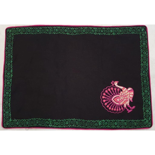 [PK1986-HM-KMA-006947] Black Block Print Mats