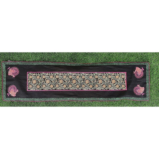 [PK1986-HM-KIT-006948] Black Block Print Runner 