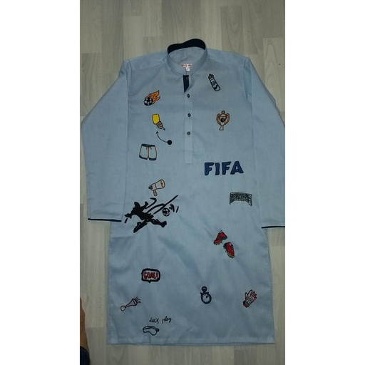 [PK2239-CK-KUR-007270] Kurta for Boys - Fifa Frenzy