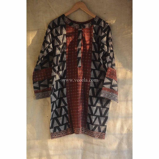 [PK2249-CW-GEN-007593] Ajrak Vegetable Dye Kurta
