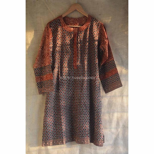 [PK2249-CW-GEN-007594] Ajrak Vegetable Dye Kurta