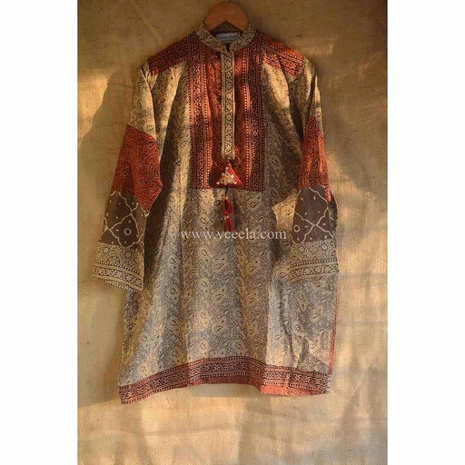 [PK2249-CW-GEN-007595] Ajrak Vegetable Dye kurta
