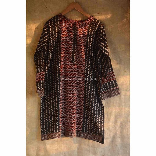 [PK2249-CW-GEN-007596] Ajrak vegetable dye kurta