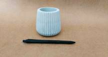 [PK0849-HM-PLN-007894] The Vase Stripes Planter - Grey