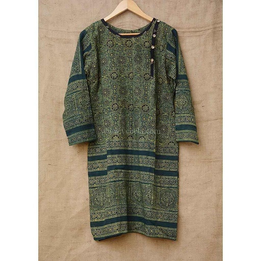 [PK2321-CW-PRT-008022] Handmade Block Printed Ajrak Shirt