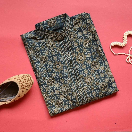 [PK2321-CW-PRT-008023] Handmade Block Printed Ajrak Shirt