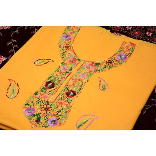 [PK1577-GN-GEN-008049] Ladies hand embroidered shirt piece