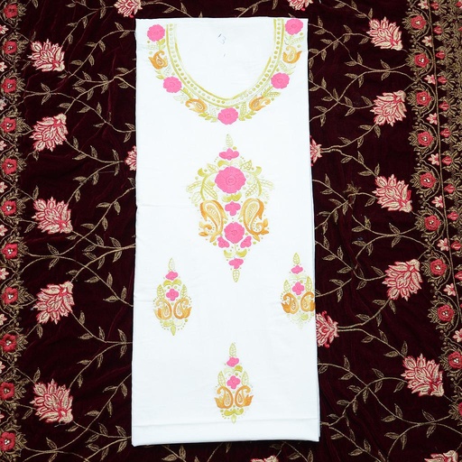 [PK1577-GN-GEN-008059] Ladies hand embroidered shirt piece