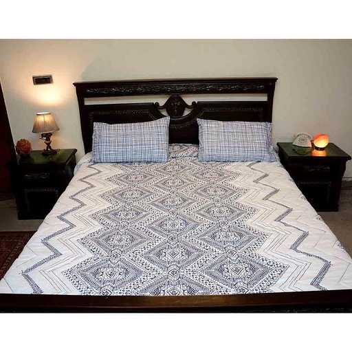 [PK2360-HM-BDC-008069] Double Sided Printed Bed Spread Set