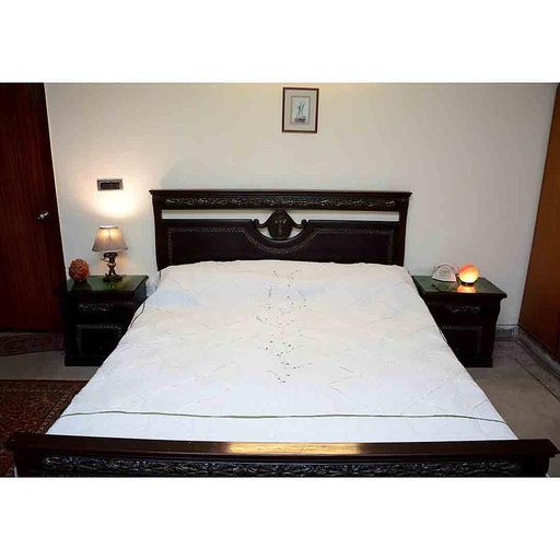 [PK2360-HM-BDC-008070] Bed Spread with Embroidery and Quilting