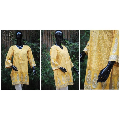 [PK2444-CW-UNS-008295] Block Printed unstitched shirt