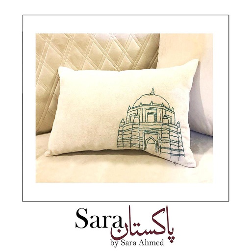 [PK2247-HM-CUS-008935] Hand Embroidered Cushion Cover