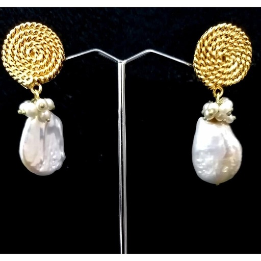 [PK2838-JW-EAR-009032] Pearl Spiral